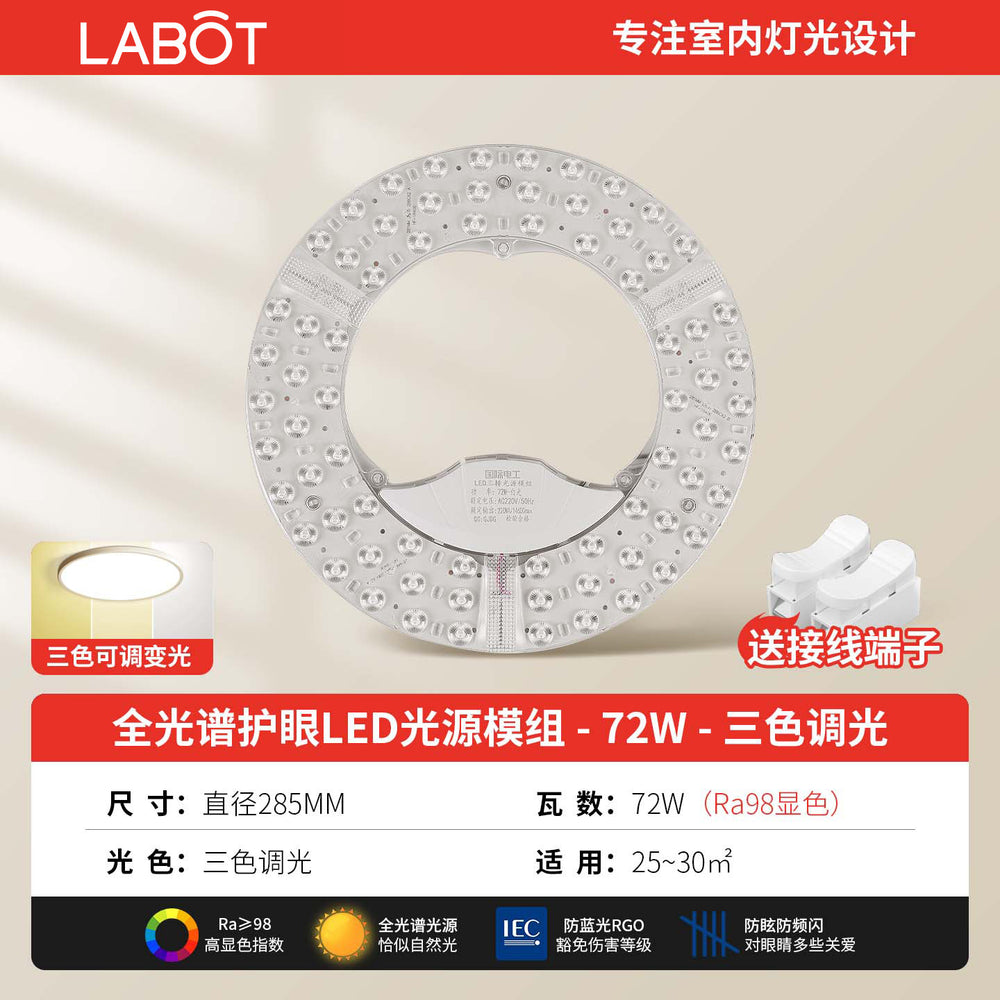 Full spectrum led ceiling light replacement module - home, eye protection, bedroom fan light panel, round light fixture