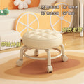 Pulley low stool with universal wheel small stool for home beautiful sewing kids toddler changing shoes wiping floor coffee table baby round stool