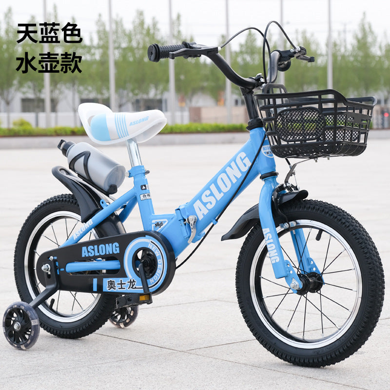 New children's bicycle boys and girls 2-3-4 - 6-8-10 years old with auxiliary wheels baby pedal folding bicycle
