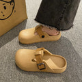 2026 new spring/summer collection: stylish, minimalist, and comfortable birkenstock-style women's slides - perfect for outdoor wear, closed-toe design, thick sole, and cloud-like cushioning