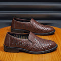 Genuine soft leather men's leather shoes summer leather sandals men's hollow-out clogs soft leather casual leather sandals breathable men's shoes