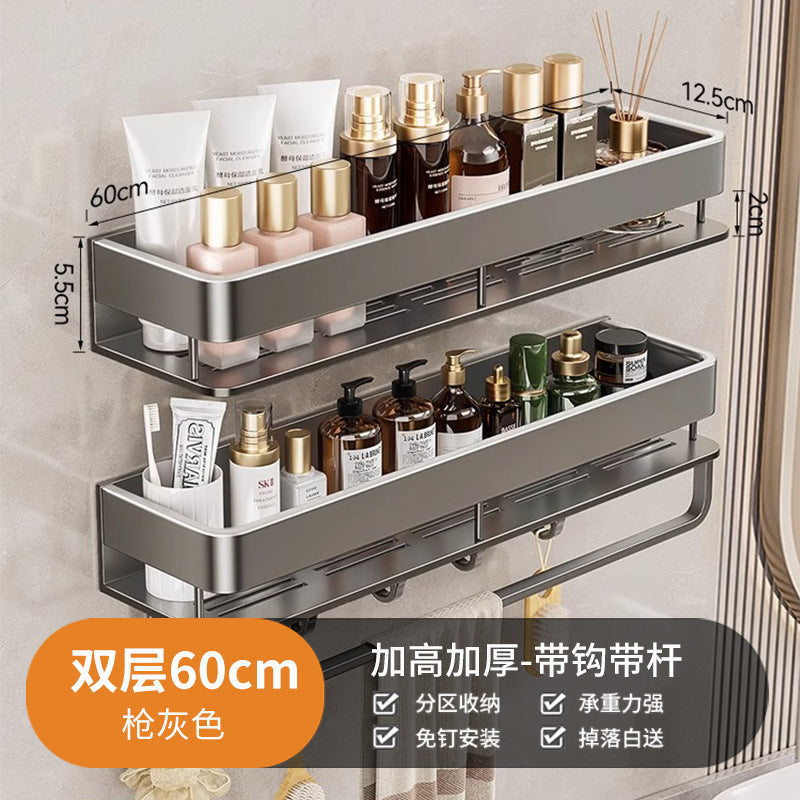 Bathroom bathroom storage rack heightened no punching wall hanging bathroom toilet wash basin classy storage rack