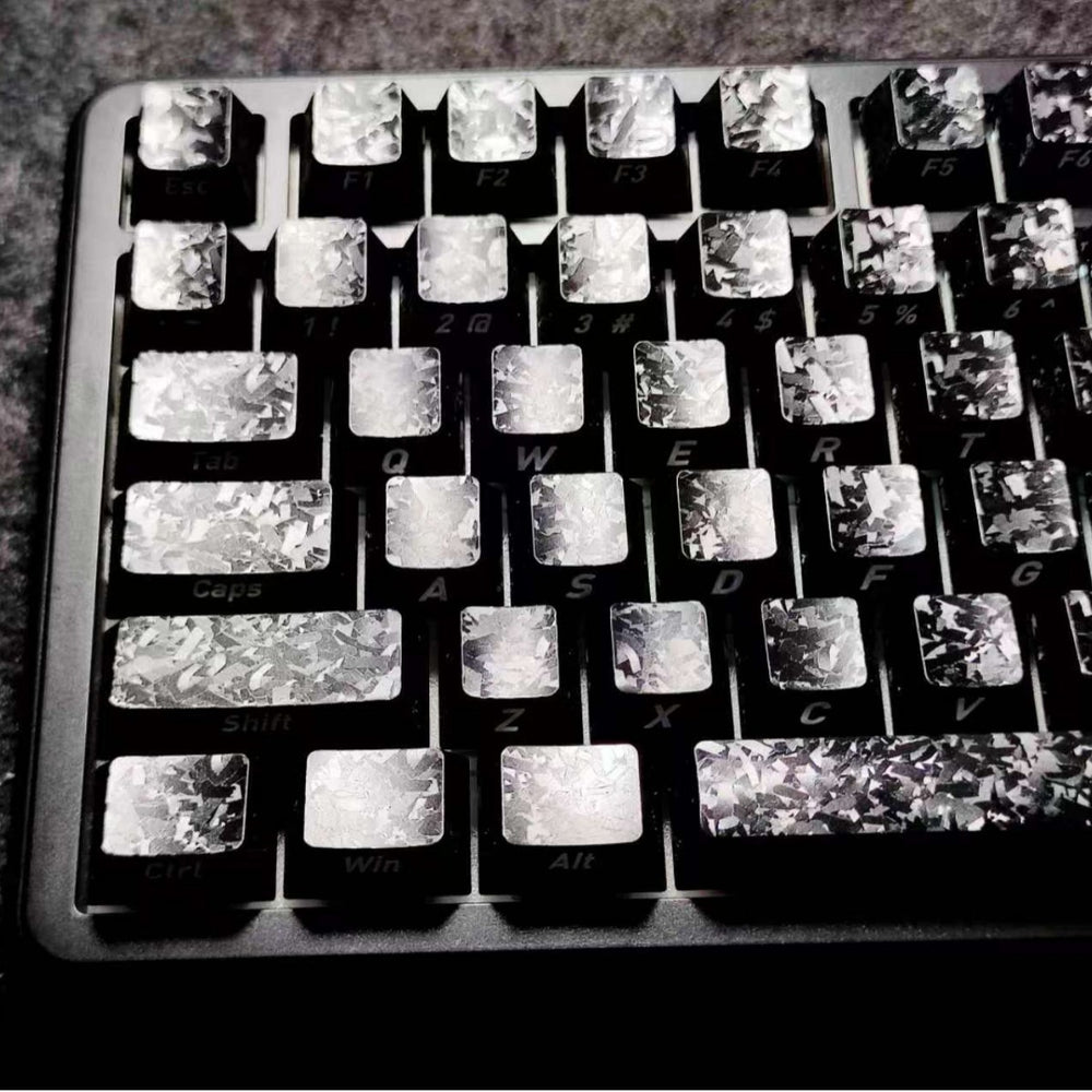 Carbon fiber side-engraved keycaps, 119 keys, compatible with wooting bee magnetic switch mechanical keyboards, pbt keycaps, universal fit