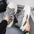 Men's shoes 2025 spring new thick soleeasiest for matchniche stylefashioncasual youth sports heightening dad shoes men