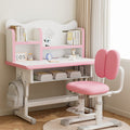Top student edition 80x50 desk + ergonomic mesh back chair + pink