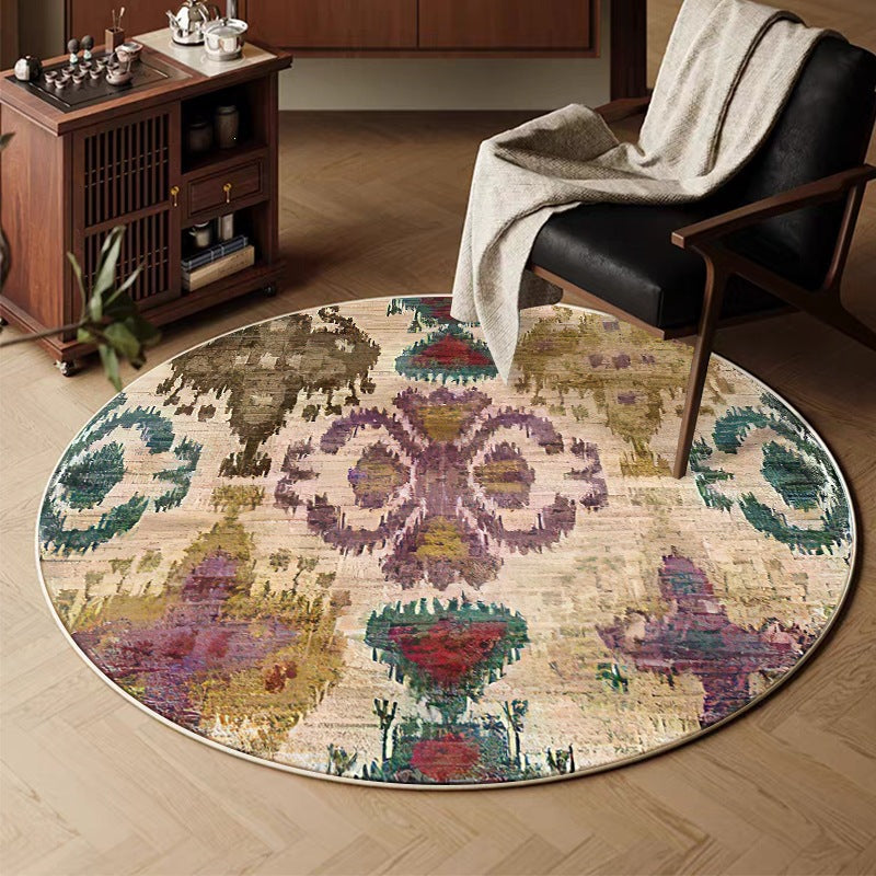 retro round for home living room sofa coffee table carpet imitation cashmere hanging basket foot mat persian bedroom bedside blanket
