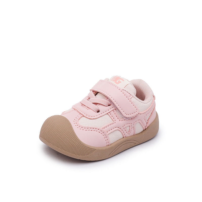 Spring autum kids sneakers soft bottom kids leather shoes men's and women's shoes lightweight functional shoes toddler shoes baby shoes single