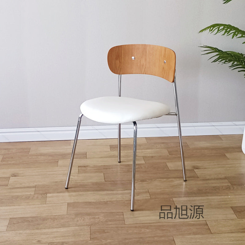 American cafe retro leather dining chair barbecue restaurant industrial style wrought iron chair simple milk tea shop dining stool