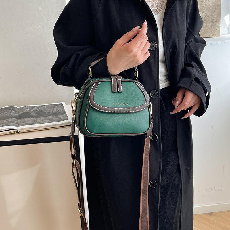 Small women's handbag 2025 new fashion soft leather ladies' tote crossbody bag versatile middle-aged mom shoulder bag