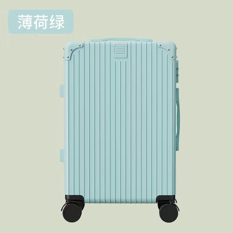 Retro suitcase 24 inch student universal wheel trolley case multi-functional travel password case boarding case travel bag