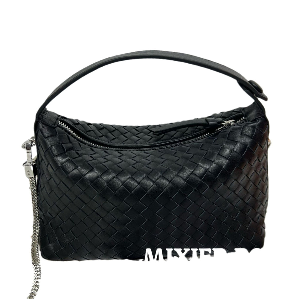 Genuine leather 2024 spring/summer new collection handmade lambskin woven bag - trendy shoulder, crossbody, handbag, and dumpling bag
