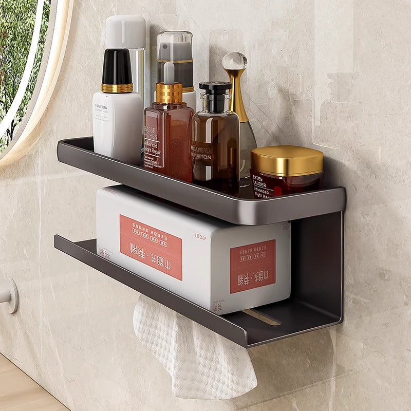 Face towel storage box Wall-mounted non-punching paper towel holder Disposable facial tissue rack for paper toilet carton