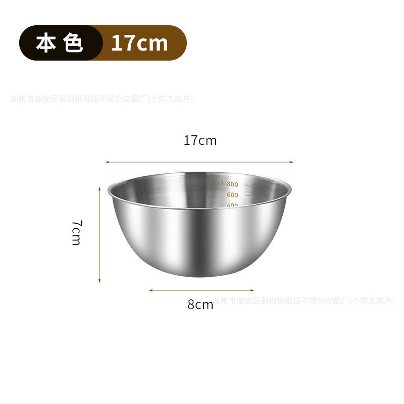 Food grade 304 stainless steel salad basin for washing vegetables, noodles and eggs, kitchen salad basin for delivery