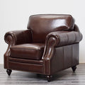 American style first-layer cowhide sofa small apartment leather living room furniture single three-seater retro123 combination complete