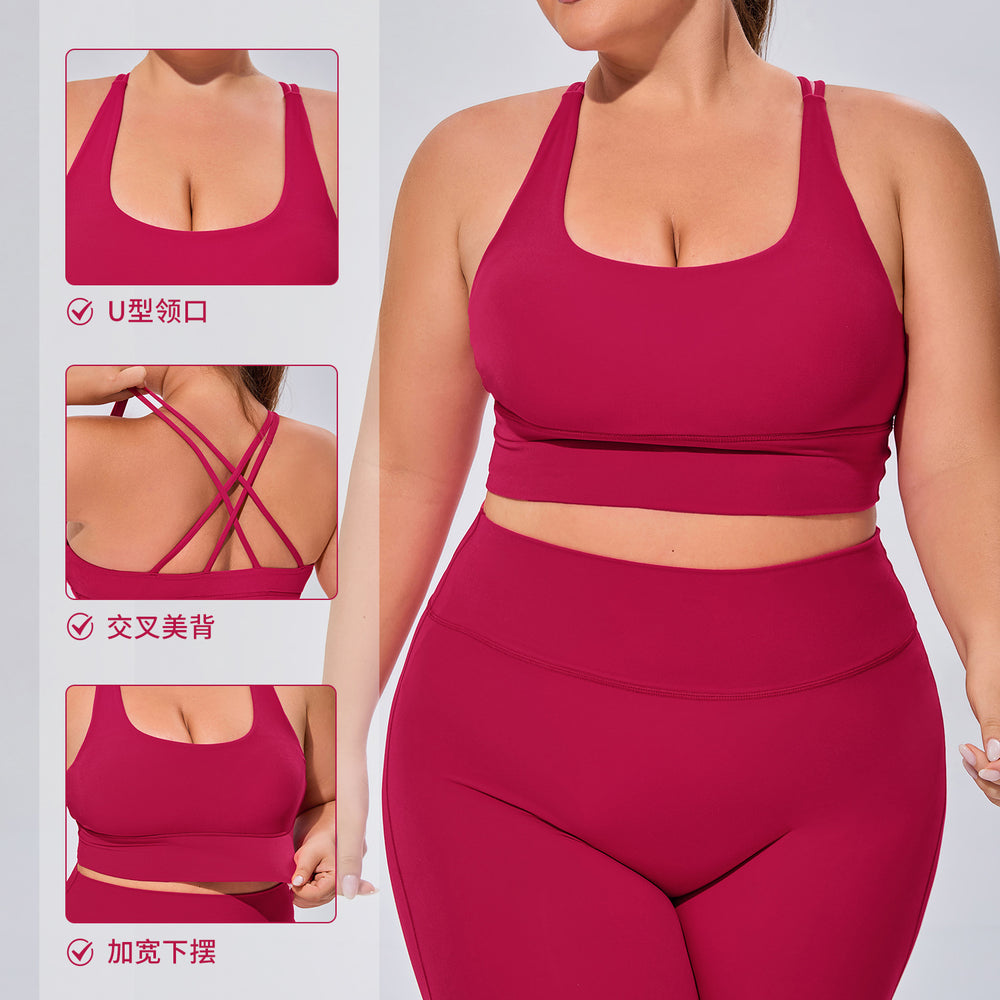 plus sizebubble wrap sports intimates naked brushed elastic yoga vest suspender beautiful back sports fitness bra