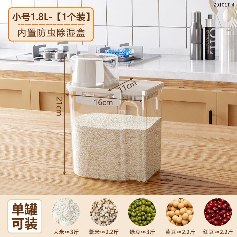 Grain storage box food grade for home kitchen noodles flour beans rice bucket food grade sealed storage