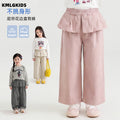 autumnew arrivalgirl side curtain lacestraight-leg pantsk-styleeasiest for matchcasualfashionruffles pants