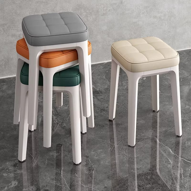 Modern minimalist plastic stool -  new arrival chair - dining chair - light luxury high-end feel - home use - small apartment dining table chair