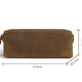Hot-selling retro genuine leather stationery pencil case, top grain crazy horse leather handmade coin purse, student stationery organizer