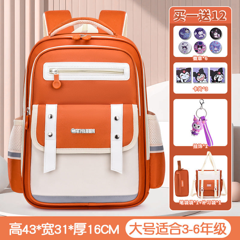 New cloud schoolbag 1-3-6 grade primary school students schoolbag boys and girls reduce the burden of children large capacity backpack