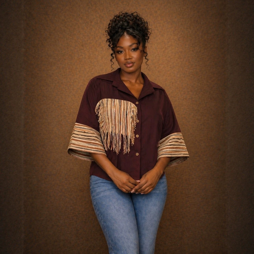 European and american cross-border women's clothing:  summer new fashion african plus size loose patchwork design shirt top