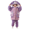 【triple-layer quilted, fleece-lined, extra thick】winter kids' quilted pajamas - girls' coral fleece, triple-layer fleece-lined, extra thick