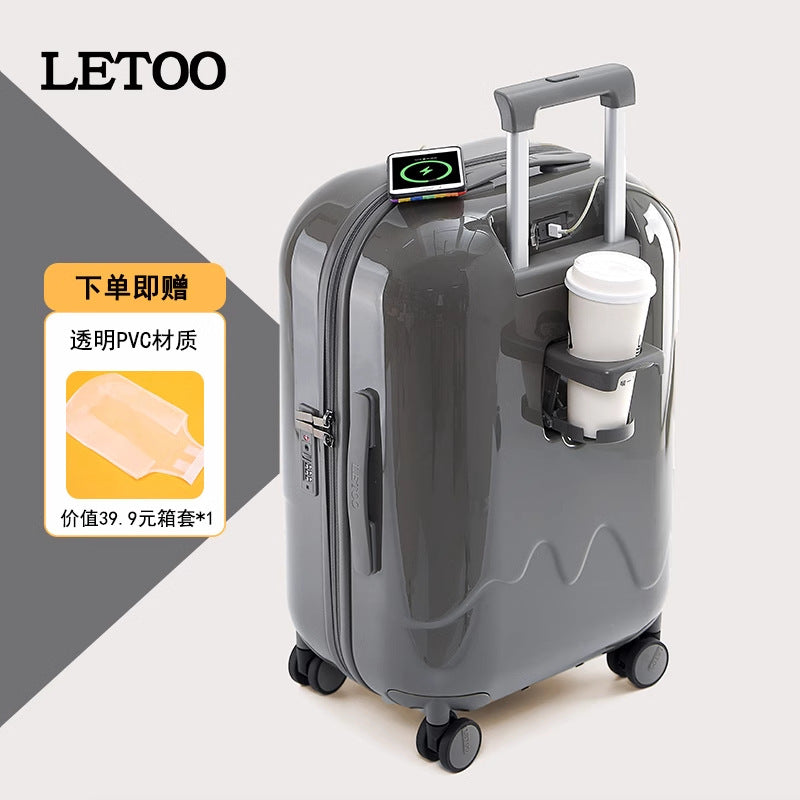 2025 new high-value suitcase wide trolley case mother and child case suitcase set wedding password box 20 inches