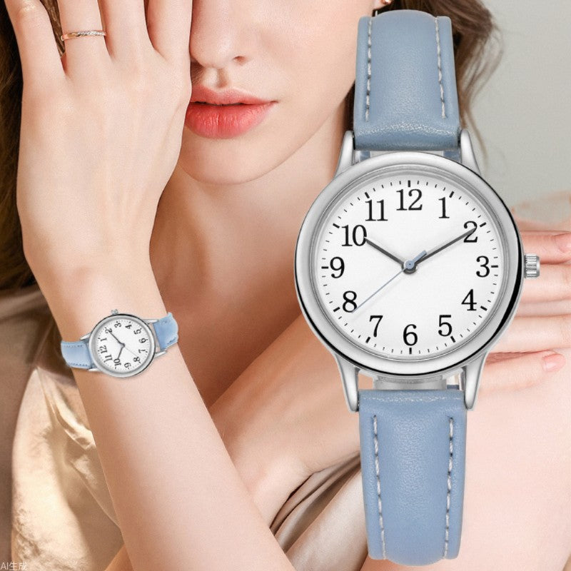 new arrivalcasual digital fashion women's quartz watch small leather belt women's watch women's watch