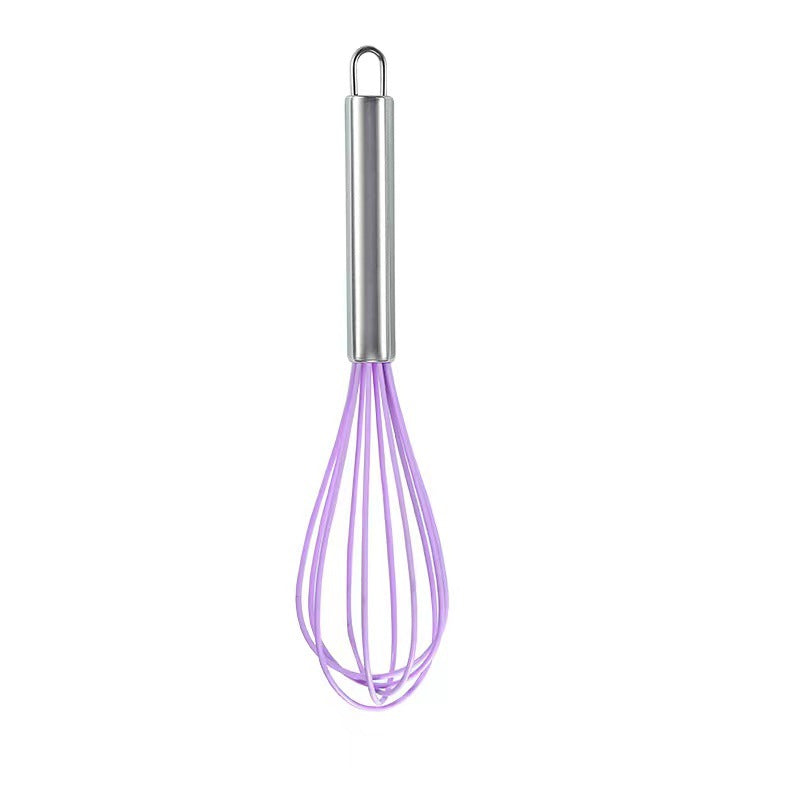 Stainless steel silicone whisk - manual egg beater - baking tool - cream whipper