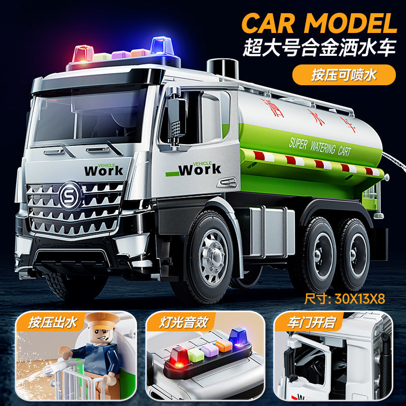 Kidsartificial city ladder fire truck toy boy engineering vehicle sanitation sprinkler inertia sound and light car model