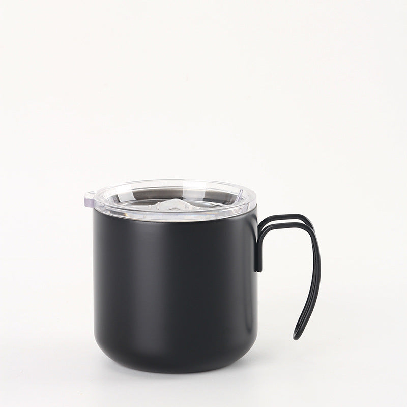 12oz stainless steel coffee mug with handle, double-walled business insulated tumbler, vacuum insulated mug, 304 stainless steel
