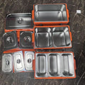1 grid 2 grid 3 grid orange set3pcs serving basin