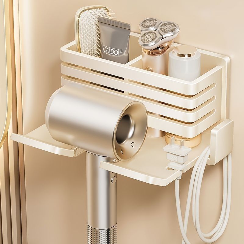 Hole-free hair dryer rack, bathroom hair dryer pendant, toilet hair dryer bracket, bathroom comb storage rack