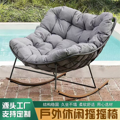 Outdoor bird's nest rocking chair lounge chair balcony adult home casual leisure chair lazy sofa popular rocking chair manufacturer