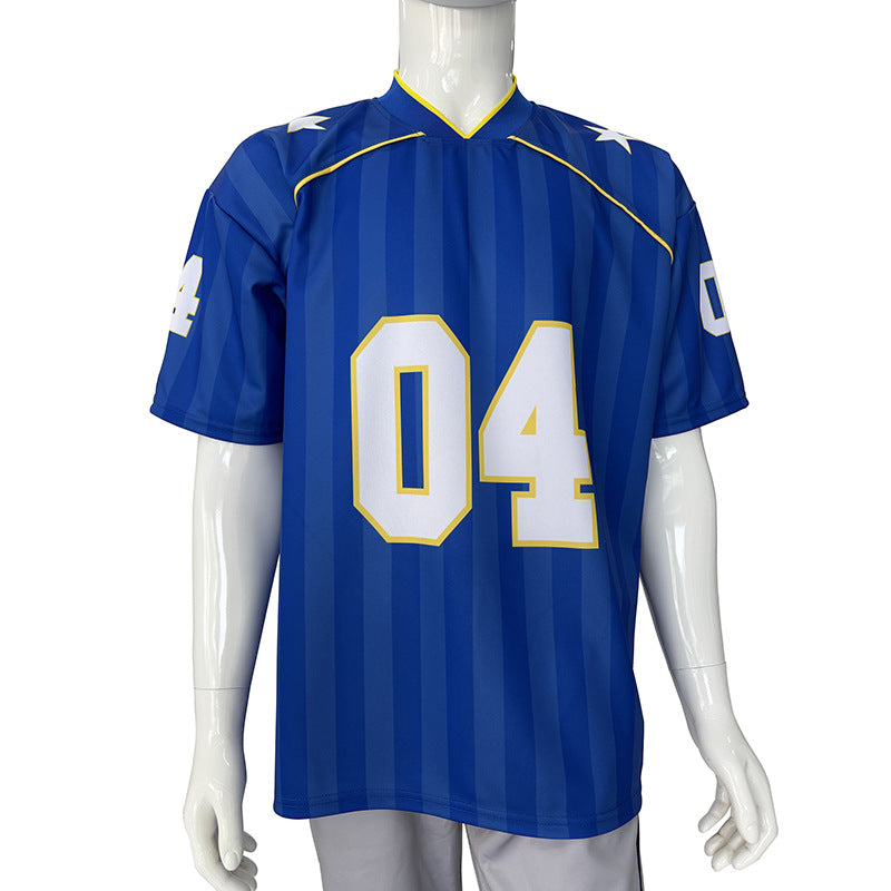American retro sports jersey custom fan football jersey European and American street tide brand couple loose