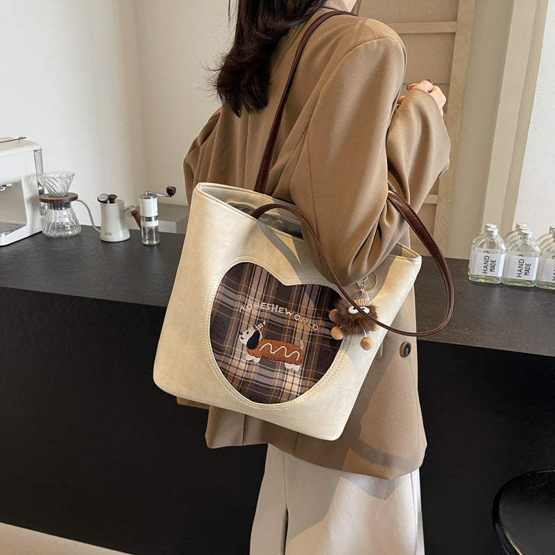Retro large-capacity armpit bag autumn and winter women's bag 2025 new commuter tote bag fashion single shoulder double shoulder dual-purpose bag