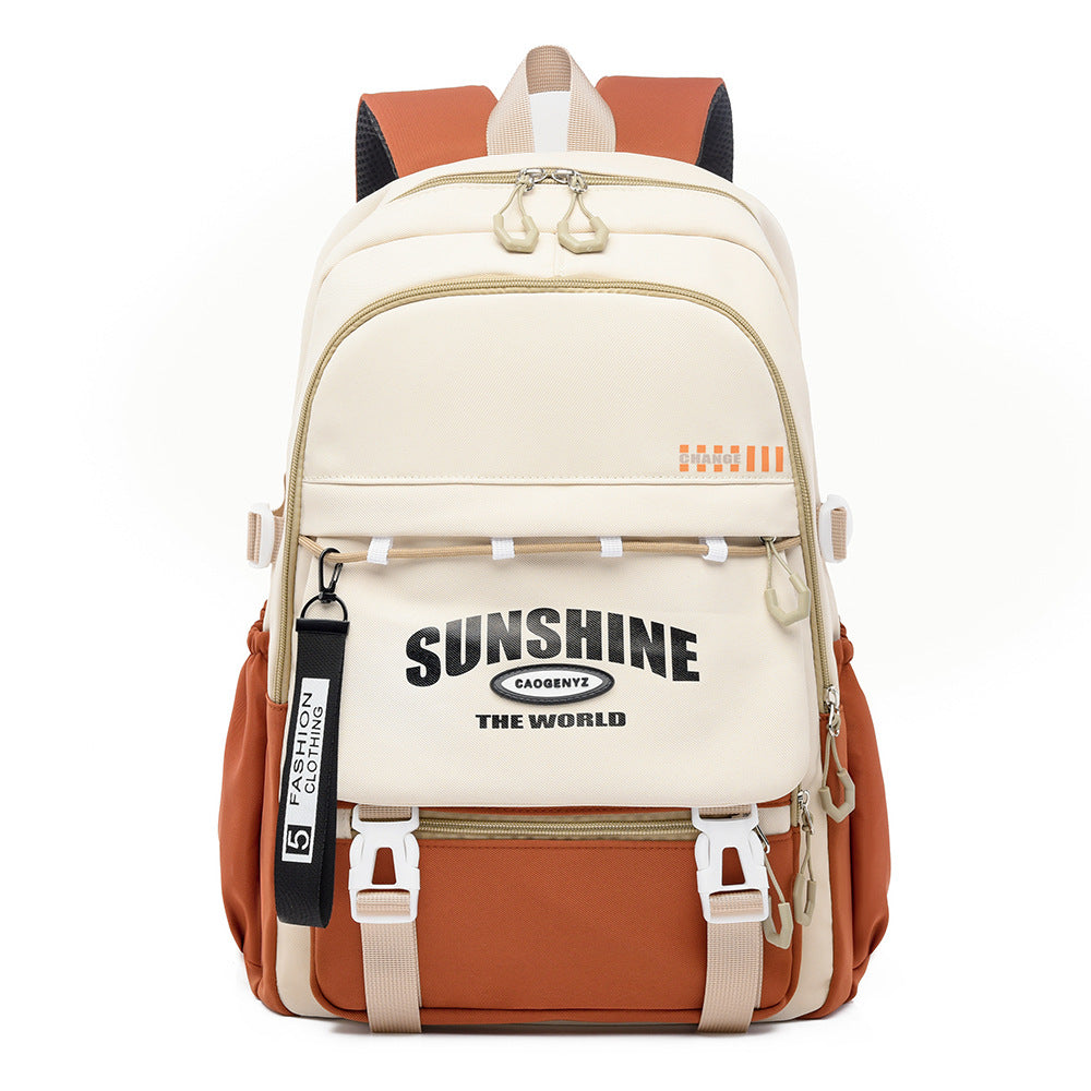 School bag male large capacity junior high school student high school student fashion trend simple backpack female style travel bag