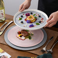 Ins embossed steak plate western dinner plate high-end creative home ceramic pasta dessert pastry wedding presentation plate