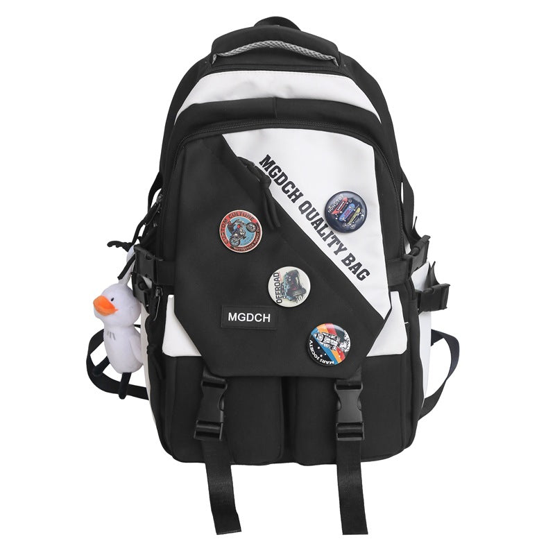 New large-capacity travel computer backpack, junior high school student schoolbag, light weight, strong and durable, waterproof backpack.
