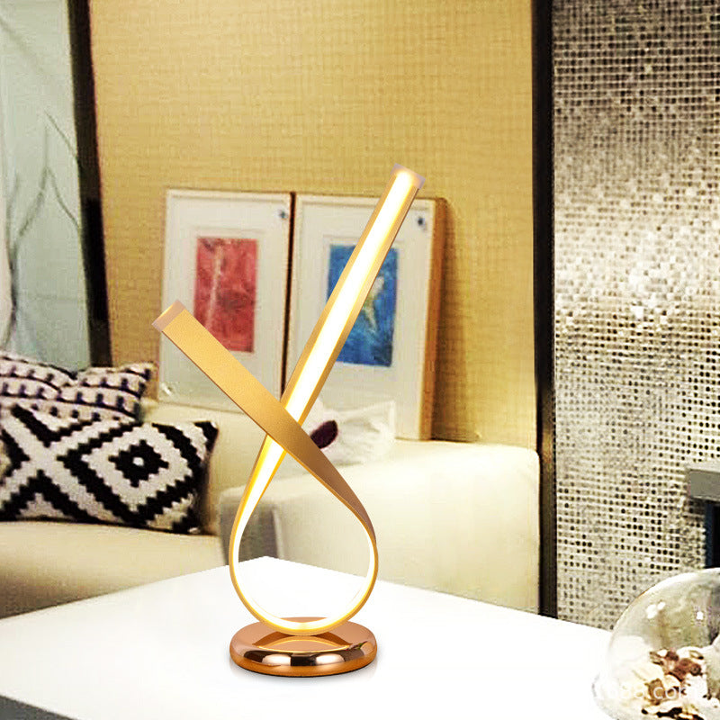 Modern minimalist led table lamp - bedroom bedside lamp, living room study, unique designer nordic style, energy-saving eye protection desk lamp