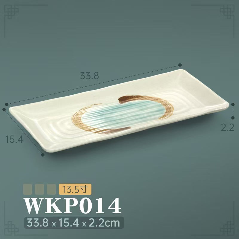 Melamine hot pot side dish plate beef plate imitation porcelain sushi plate korean style barbecue dish plate palace style hotel bowl and dish suit