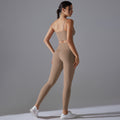 new arrivalhigh waist hip lift nude yoga wear sexy suspender back sports bra suit running fitness wear