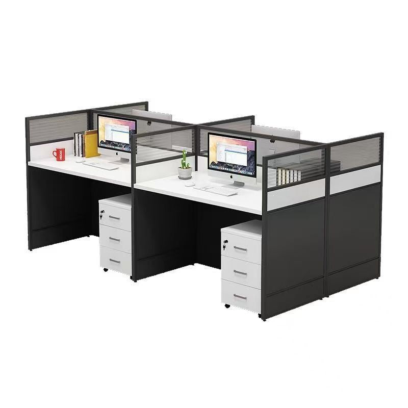 Casual office desk workstation partition screen position table four-person partition casual modern combination computer desk paint-free