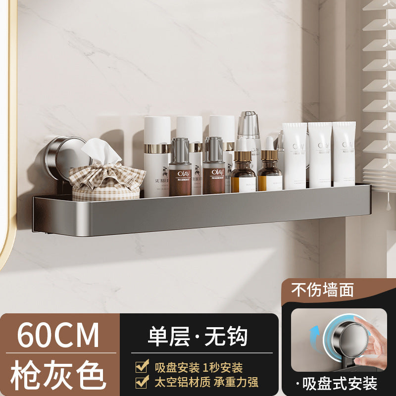 Strong suction cup rack, toilet non-punching, wall-mounted bathroom rack, wall toilet washstand storage