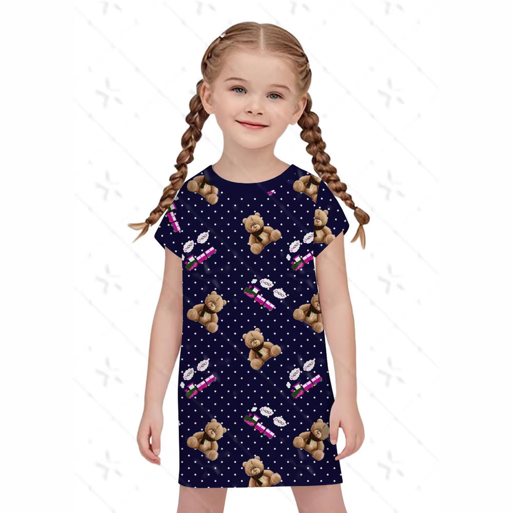 Rumi same style nightgown kpop witch girl girl cute cosplay bear and toot train dress