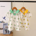 Newborn infant baby summer new arrival super stylish cartoon short-sleeve romper thin style outing jumpsuit trendy