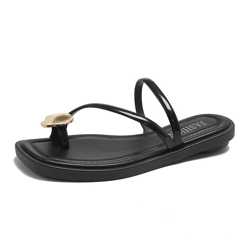 French-inspired, niche design thong sandals for women, perfect for summer wear. new arrival, ethereal and breezy, ideal for vacation
