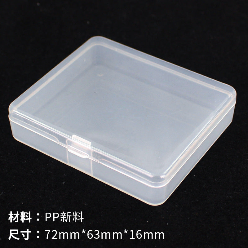 New arrival storage box plastic box fully transparent jewelry storage box small square box makeup tool box thick version weighing 15 grams