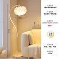 S-shaped white feather floor lamp [led three-tone lighting]