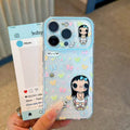 Suitable for apple 17promax mobile phone case transparent cartoon xiaoyu bunny floral iphone18 anti-fall protective case